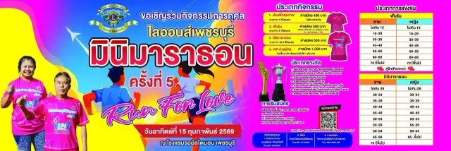 ไลออนส์เพชรบุรี มินิมาราธอน ครั้งที่ 5's banner